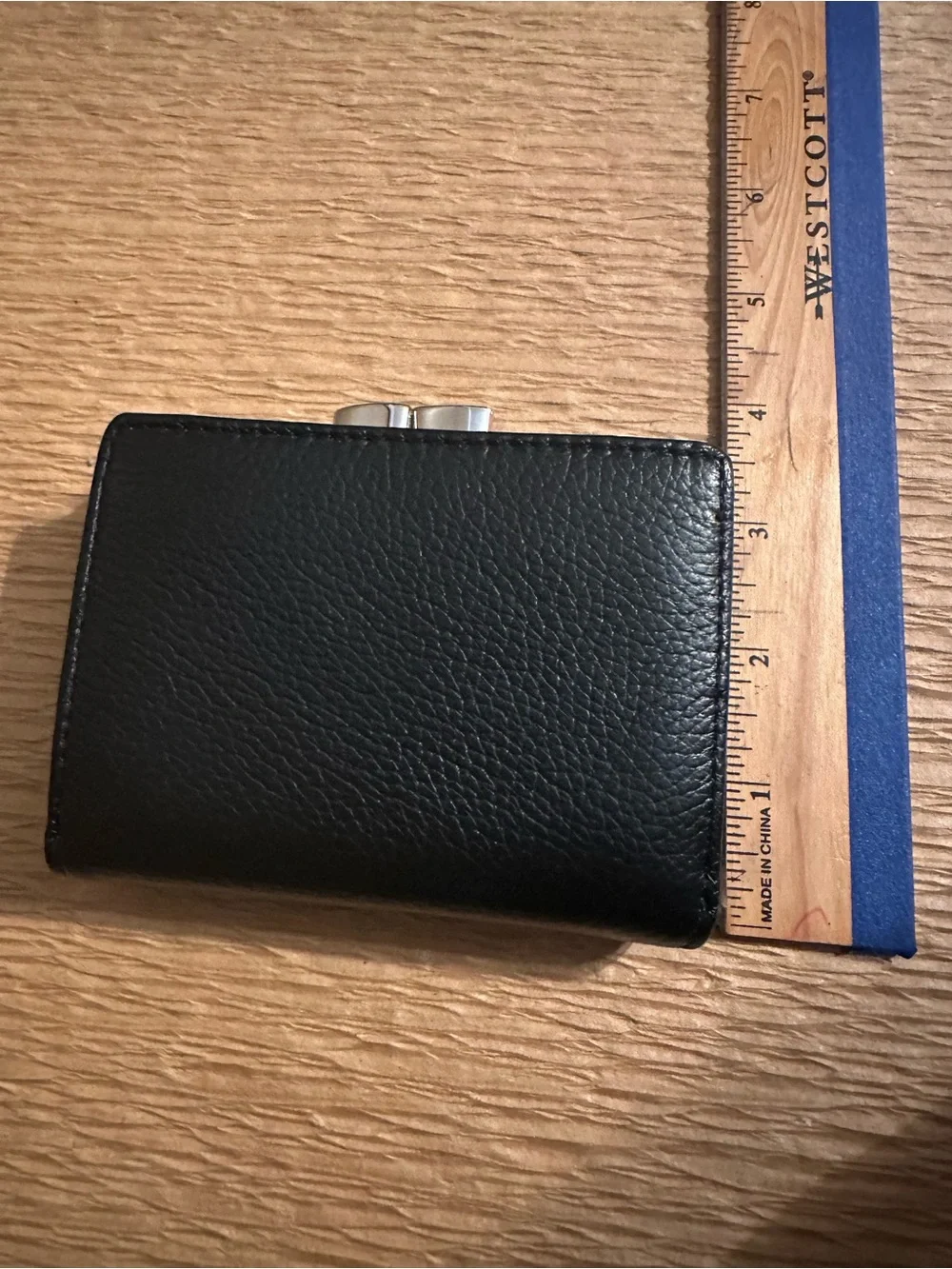 Identity Stronghold Black Leather Wallet with Silver Buckle
